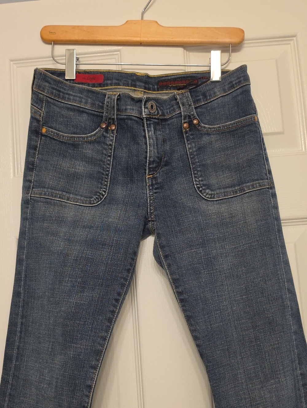 Ag Adriano Goldschmied Women’s Medium Blue Flare Jeans Sz27